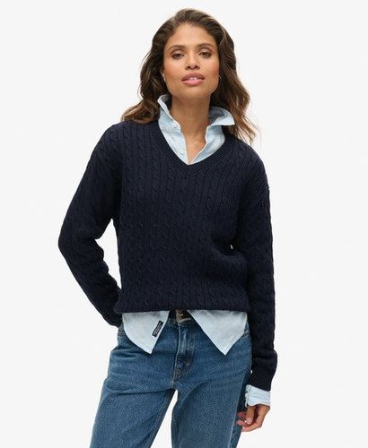 Pull OverTaille Torsadé à col en V Taille: 14-16 - Superdry - Modalova