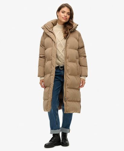 Damen Langer Steppmantel mit Kapuze - Größe: 42 - Superdry - Modalova