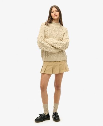 Damen Plissierter Vintage Minirock aus Cord - Größe: 44 - Superdry - Modalova