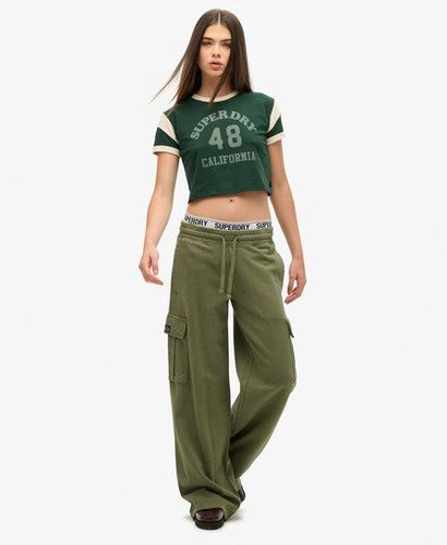 Damen Athletic Essentials Weite Cargo-Jogginghosen im Vintage-Look - Größe: 38 - Superdry - Modalova