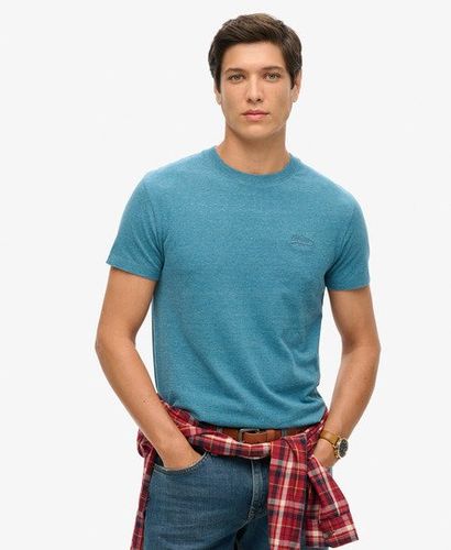 Herren Essential T-Shirt aus Bio-Baumwolle mit Logo Bestickt, Größe: L - Superdry - Modalova