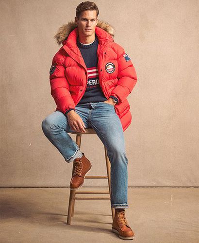 Herren Langer Everest Baffled Parka - Größe: S - Superdry - Modalova