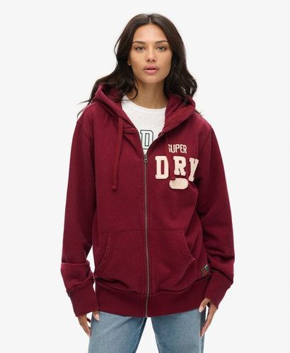 Damen Übergroße Vintage Athletic Kapuzenjacke mit Reißverschluss - Größe: Xxl - Superdry - Modalova