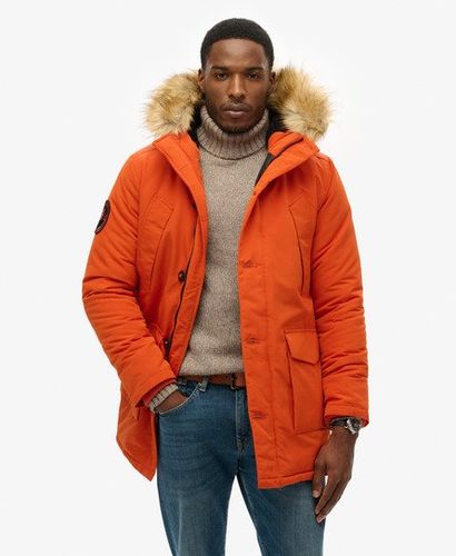 Herren Everest Parka mit Kapuze und Kunstfellbesatz - Größe: L - Superdry - Modalova
