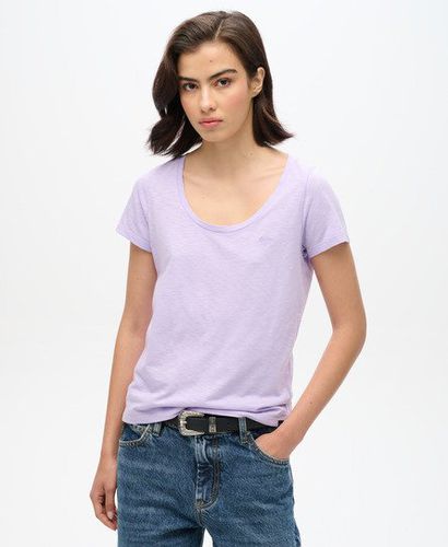 Damen Studios T-Shirt mit Tiefem Ausschnitt - Größe: 34 - Superdry - Modalova