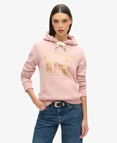 Damen Retro Hoodie mit Glitzer-logo - Größe: 36 - Superdry - Modalova