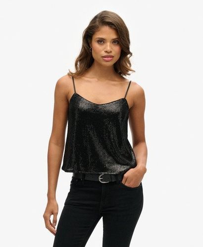 Damen Trägerhemd mit Pailletten - Größe: 36 - Superdry - Modalova