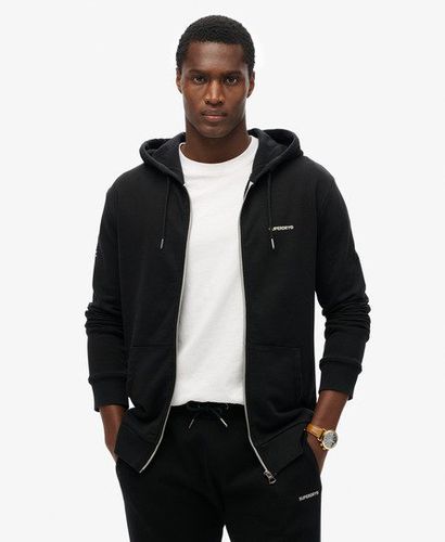 Herren Einfarbiges Hoodie mit Reißverschluss - Größe: L - Superdry - Modalova