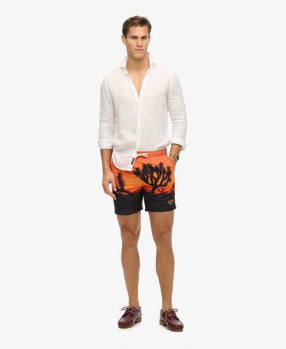 Herren und 17" Badeshorts aus Recyceltem Material mit Foto-Print, Größe: L - Superdry - Modalova