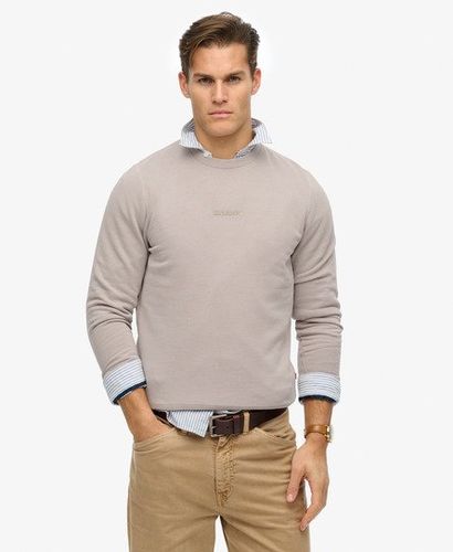 Herren Micro Rundhals-sweatshirt mit Logo - Größe: XL - Superdry - Modalova