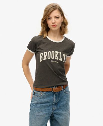 Damen Tailliertes Athletic Essential Ringer-T-Shirt - Größe: 40 - Superdry - Modalova