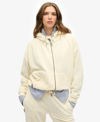 Women's Velours-kapuzenjacke - Größe: 38 - Superdry - Modalova