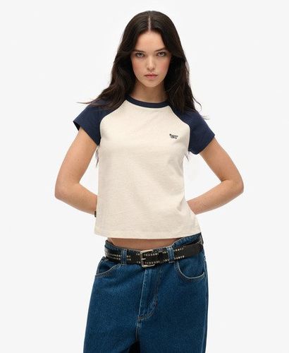 Damen und Essential Raglan-T-Shirt aus Bio-Baumwolle mit Logo Farbblock, Größe: 36 - Superdry - Modalova