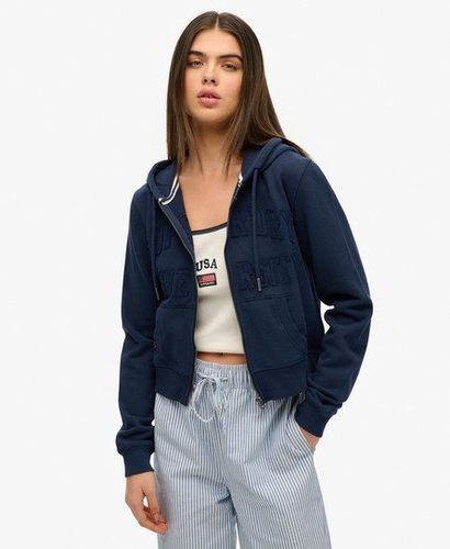 Damen Kurzes Athletic Essentials Hoodie mit Reißverschluss - Größe: 40 - Superdry - Modalova