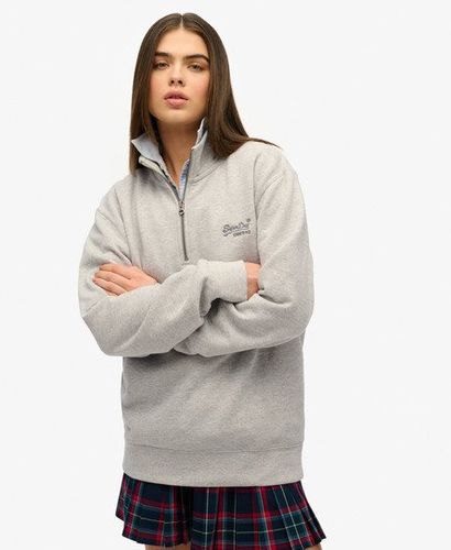 Sweat OverTaille à col Zippé et Logo Essential Taille: XL - Superdry - Modalova