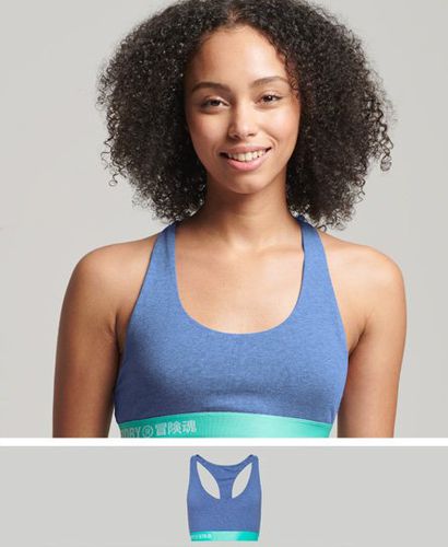 Women's Verkürztes Bustier aus Bio-Baumwolle mit Versetztem Logo - Größe: 34 - Xmas deals - Superdry - Modalova