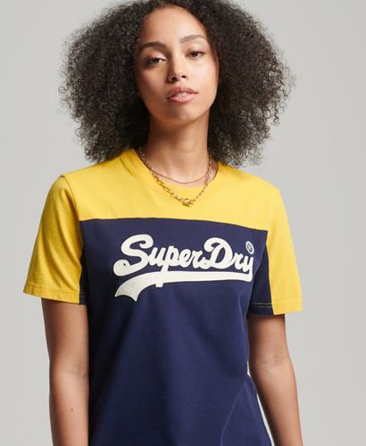 Women's Vintage Logo T-Shirt im College-Stil - Größe: 34 - Superdry - Modalova