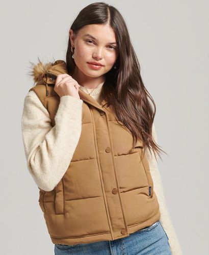 Women's Damen Everest Kunstfell-Weste, Größe: 34 - Größe: 34 - Superdry - Modalova