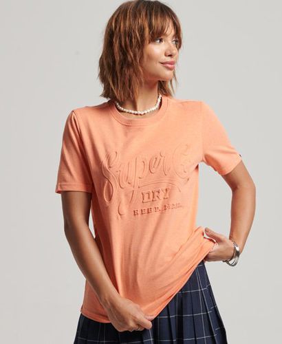 Damen Geprägtes T-Shirt mit Schriftzug - Größe: 36 - Xmas deals - Superdry - Modalova