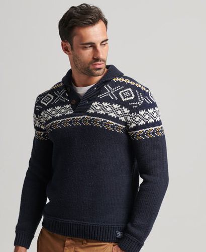 Men's Pullover mit Schalkragen und Muster - Größe: S - Superdry - Modalova