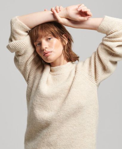Damen Gerippter Essential Pullover mit Rundhalsausschnitt - Größe: 44 - Superdry - Modalova