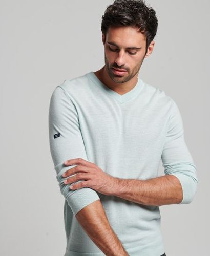 Pull à col V en Laine Mérinos Taille: M - Superdry - Modalova