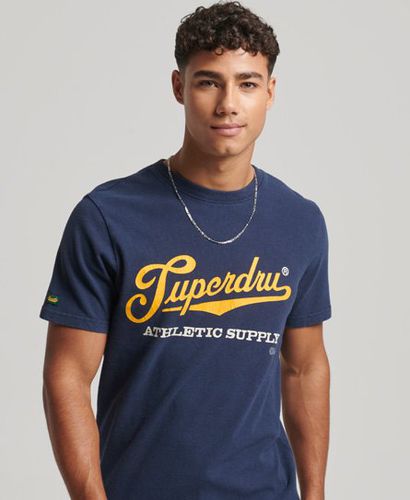 Men's Vintage College T-Shirt mit Schriftzug - Größe: S - Superdry - Modalova