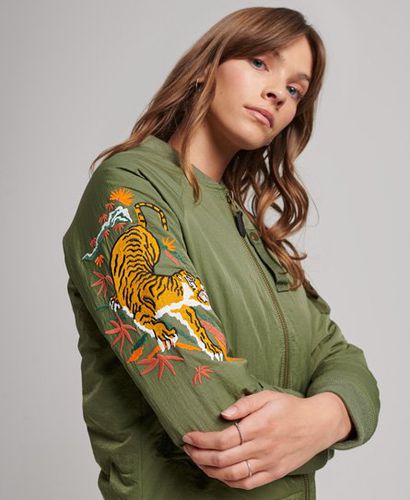 Damen , und Vintage Suikajan-Jacke im Militär-Stil Bedruckt, Größe: 38 - Black Friday & weitere Preisnachlässe - Superdry - Modalova