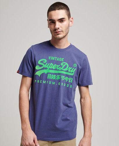 Herren Vintage Logo T-Shirt in Neonfarben - Größe: S - Superdry - Modalova