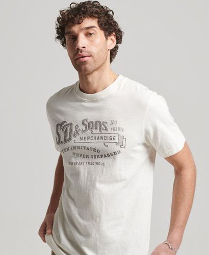 Men's Vintage Workwear T-Shirt mit Schriftzug - Größe: L - Superdry - Modalova