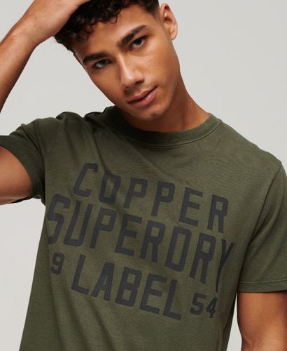 Men's Herren Vintage Copper Label T-Shirt aus Bio-Baumwolle mit Logo-Druck, Größe: S - Größe: S - Superdry - Modalova