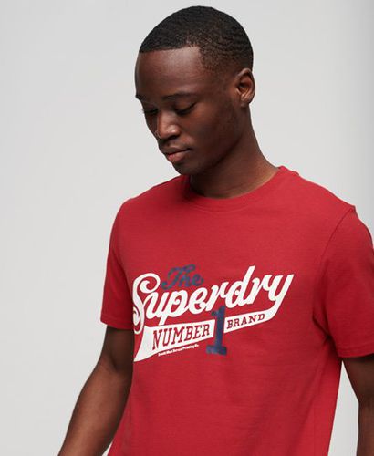 Men's Vintage College T-Shirt mit Schriftzug - Größe: S - Superdry - Modalova
