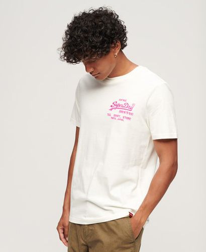 Herren Neonfarbenes T-Shirt mit Vintage-Logo - Größe: XL - Superdry - Modalova
