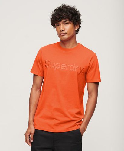 Herren T-Shirt mit Farblich Abgestimmter Logostickerei - Größe: S - Superdry - Modalova