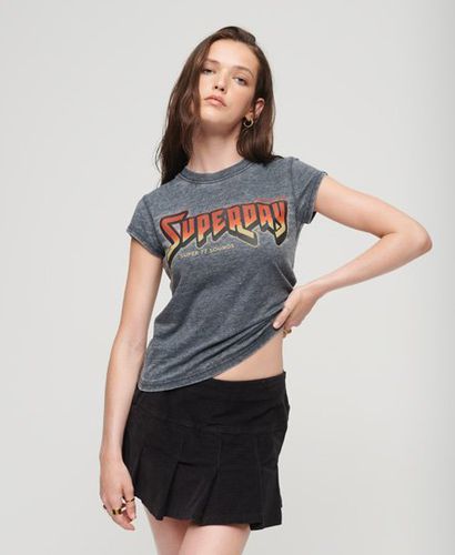 Women's T-Shirt mit Rockband-Grafik - Größe: 36 - Superdry - Modalova