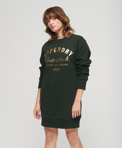 Women's Luxe Jerseykleid mit Metallic-Logo - Größe: 40 - Superdry - Modalova