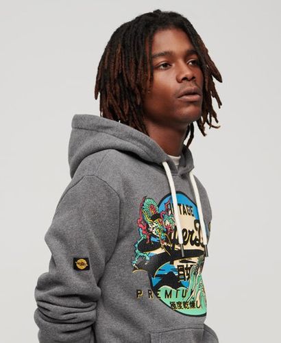 Herren Hoodie mit Japanischem Vintage-grafiklogo - Größe: M - Superdry - Modalova