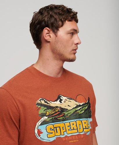 Men's Travel Postcard T-Shirt mit Grafikprint - Größe: Xxl - Superdry - Modalova