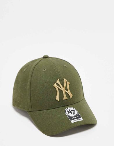 New York Yankees - Casquette à logo métallisé - Kaki - 47 Brand - Modalova