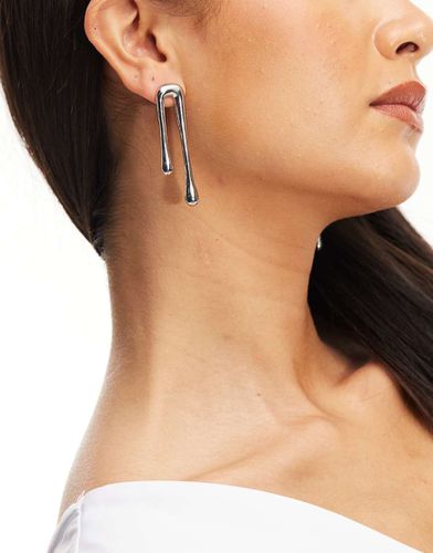 Boucles d'oreilles effet coulures en plaqué rhodium - 8 Other Reasons - Modalova