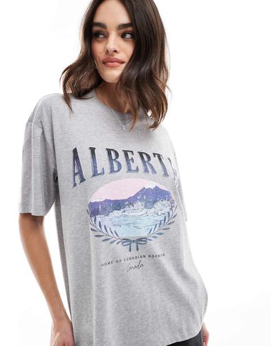 Cotton On - T-shirt coupe carrée à motif Alberta - Cotton:on - Modalova