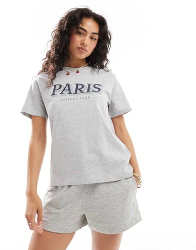 Cotton On - T-shirt oversize à imprimé Paris - chiné - Cotton:on - Modalova