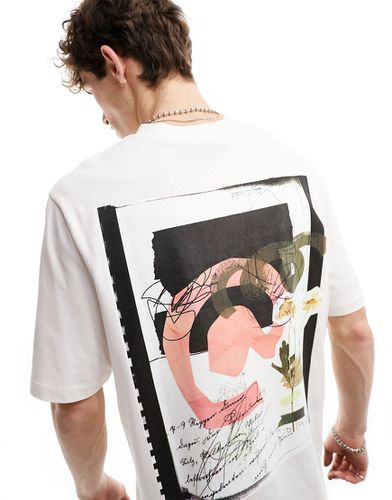 T-shirt à imprimé floral au dos - Taupe - Collusion - Modalova