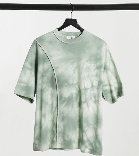 Unisex - T-shirt oversize à coutures apparentes et effet tie-dye - Collusion - Modalova