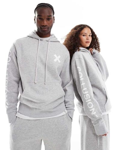 Unisex - Sweat à capuche d'ensemble avec logo - chiné - Collusion - Modalova