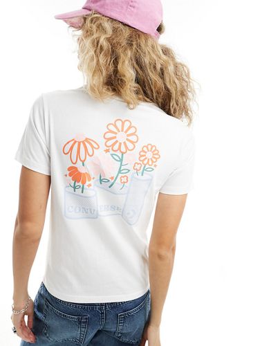 T-shirt avec imprimé fleurs printanières au dos - Converse - Modalova