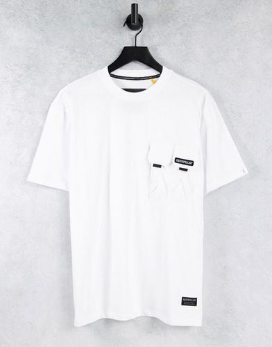 Caterpillar - T-shirt avec étiquette à logo et double poche - Cat Footwear - Modalova