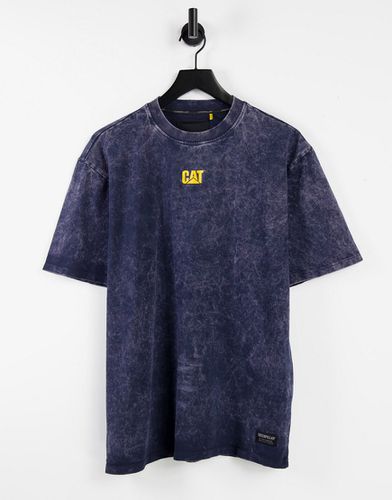 Caterpillar - T-shirt en jean délavé à imprimé logo - Cat Footwear - Modalova