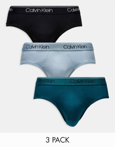 Micro Stretch - Lot de 3 slips à taille basse - Calvin Klein - Modalova