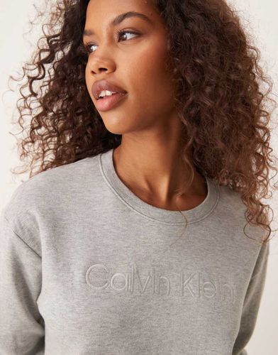 Modern Terry - Sweat décontracté à logo et col ras de cou - Calvin Klein - Modalova